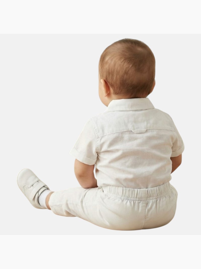 Tom Kids - Completo bambino cerimonia camicia manica corta e pantaloni Bianco - Kiabi