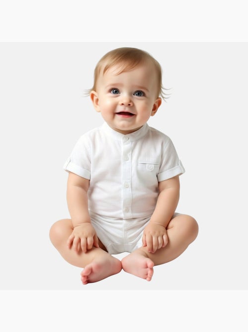 Tom kids - completo da cerimonia composto da camicia a maniche corte e pantaloncini, con taschino su - Kiabi