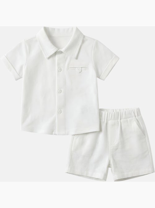 Tom Kids - Completo neonato bambino cerimonia camicia a maniche corte e pantaloncini - Kiabi