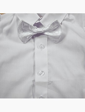 Tom Kids - Completo neonato bambino cerimonia camicia gilet papillon e pantaloncini