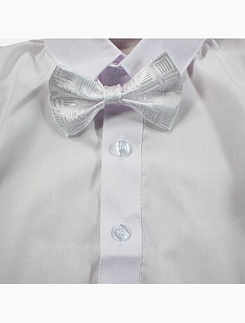 Tom Kids - Completo neonato bambino cerimonia camicia gilet papillon e pantaloncini