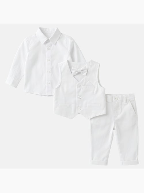 Tom Kids - Completo neonato bambino cerimonia camicia gilet papillon e pantaloni - Kiabi