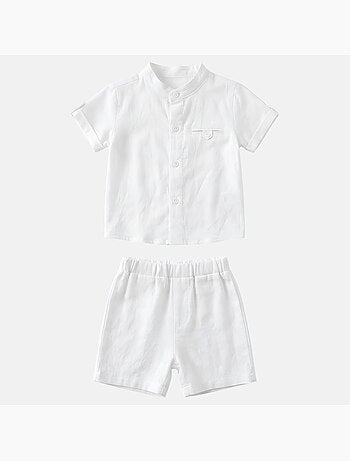 Tom Kids - Completo neonato bambino per cerimonie camicia a maniche corte e pantalone