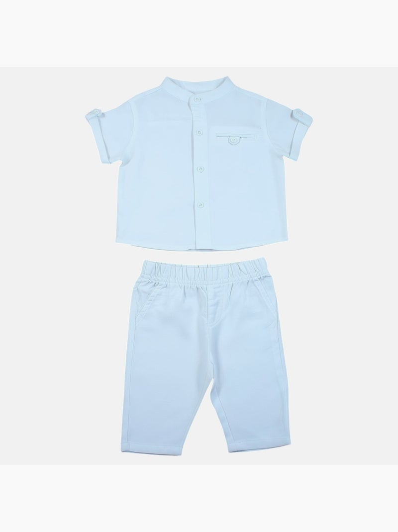 Tom Kids - Completo neonato bambino per cerimonie camicia a maniche corte e pantalone Bianco - Kiabi