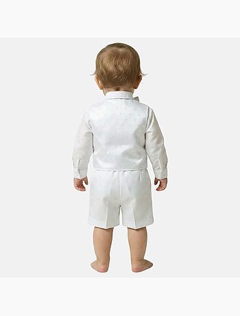 Tom Kids - Completo per neonato maschio con camicia gilet pantaloncino e papillon