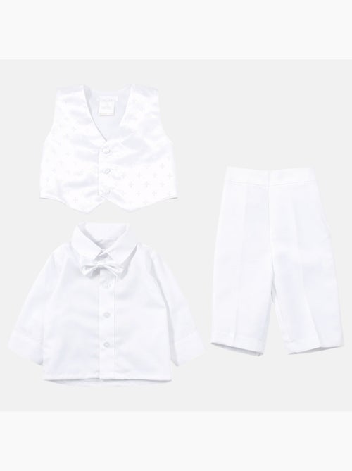 Tom Kids - Completo per neonato maschio con camicia gilet pantaloncino e papillon - Kiabi