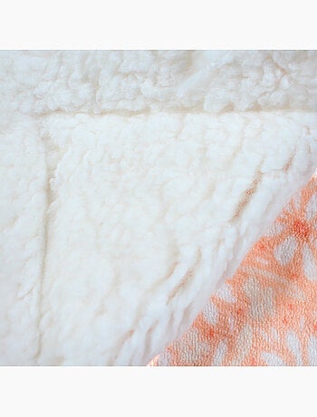 Tom kids - coperta in pile con motivi floreali 75x150 cm, effetto pelle di pecora