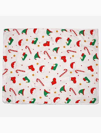 Tom kids - coperta in pile natalizia 75x100 cm, effetto pecora