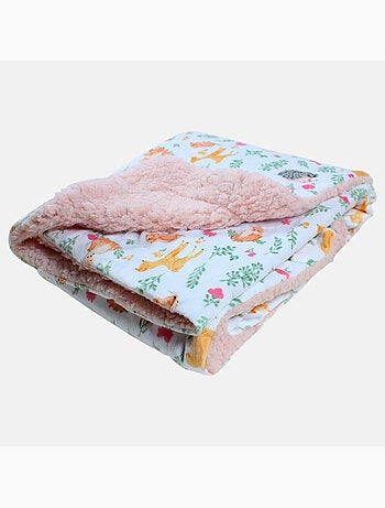 Tom Kids - Plaid morbido con motivi di animali del bosco