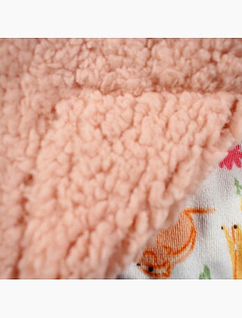 Tom Kids - Plaid morbido con motivi di animali del bosco