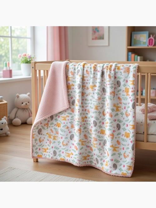 Tom Kids - Plaid morbido con motivi di animali del bosco - Kiabi