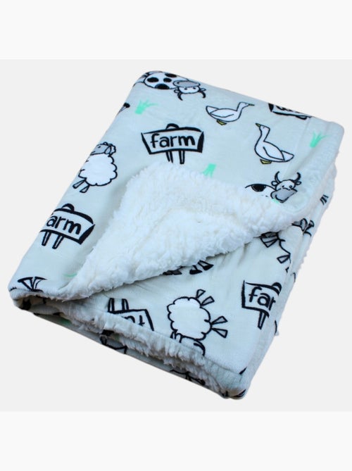 Tom Kids - Plaid morbido e confortevole con motivi fattoria - Kiabi