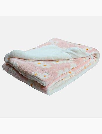 Tom Kids - Plaid morbido per bambina con motivi a margherite