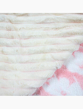 Tom Kids - Plaid morbido per bambina con motivi floreali