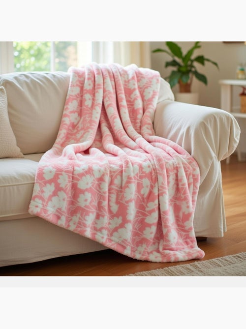 Tom Kids - Plaid morbido per bambina con motivi floreali - Kiabi