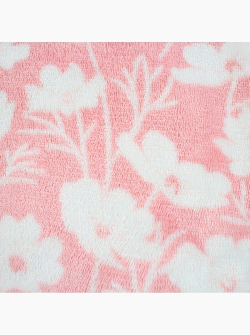 Tom Kids - Plaid morbido per bambina con motivi floreali Rosa - Kiabi
