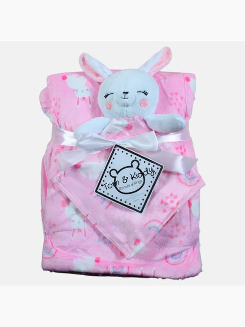 Tom Kids - Plaid morbido per bambina con peluche coniglietto - Kiabi