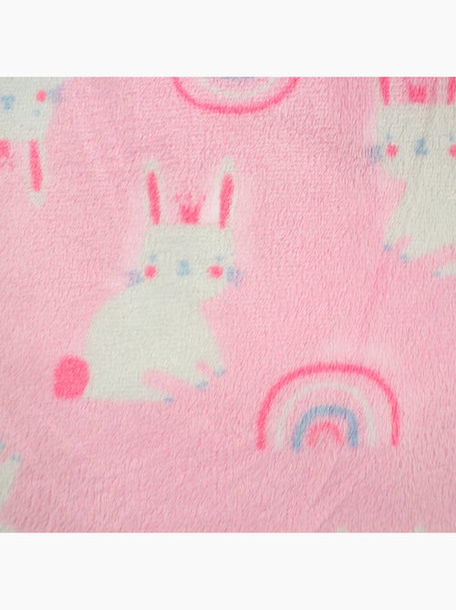 Tom Kids - Plaid morbido per bambina con peluche coniglietto - Kiabi