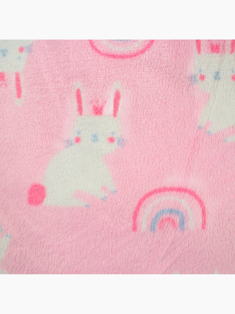 Tom Kids - Plaid morbido per bambina con peluche coniglietto Rosa - Kiabi