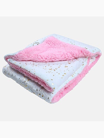 Tom Kids - Plaid morbido per bambina con pois dorati