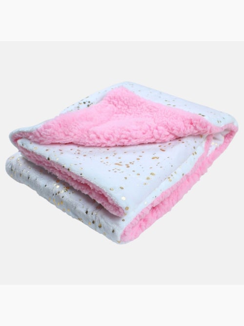 Tom Kids - Plaid morbido per bambina con pois dorati - Kiabi