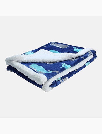 Tom Kids - Plaid morbido per bambino con motivi balene