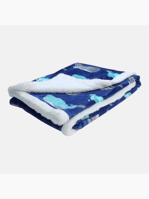 Tom Kids - Plaid morbido per bambino con motivi balene - Kiabi