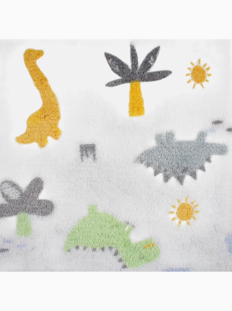Tom Kids - Plaid morbido per bambino con motivi di dinosauri Bianco - Kiabi