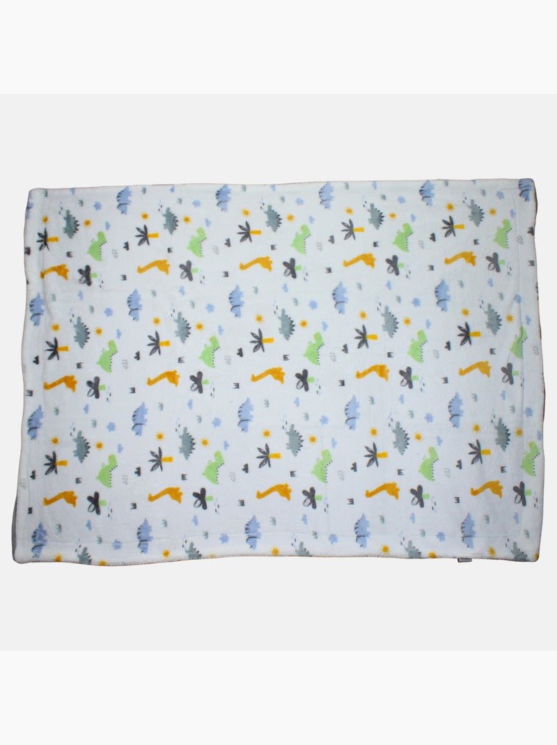 Tom Kids - Plaid morbido per bambino con motivi di dinosauri Bianco - Kiabi