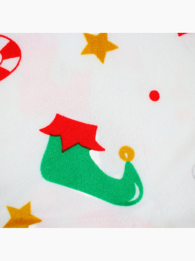 Tom Kids - Plaid morbido per bambino con motivi natalizi Beige - Kiabi