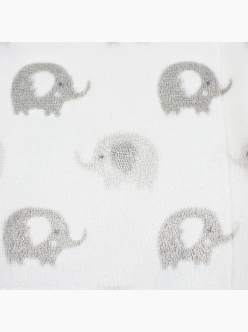Tom Kids - Plaid morbido per neonato con motivi elefanti Bianco - Kiabi