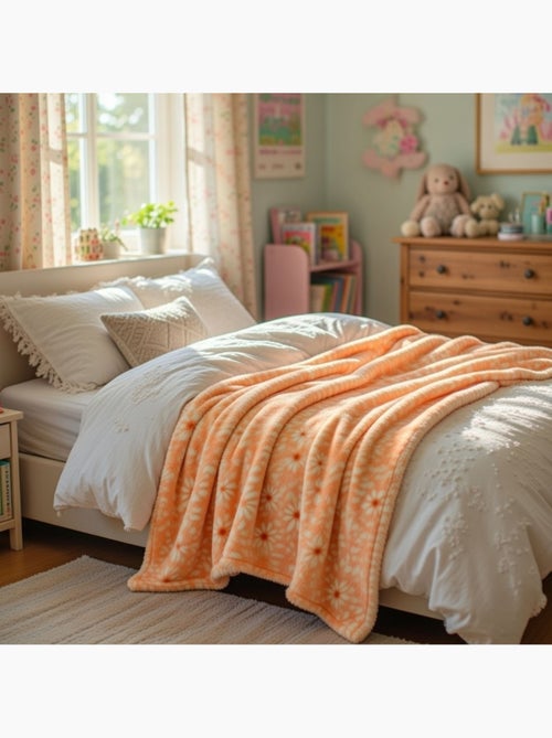 Tom Kids - Plaid morbido per neonato con motivi floreali - Kiabi