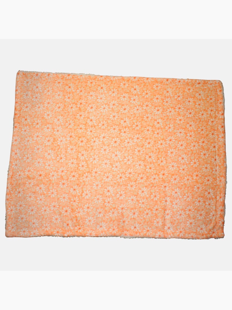 Tom Kids - Plaid morbido per neonato con motivi floreali Arancione - Kiabi