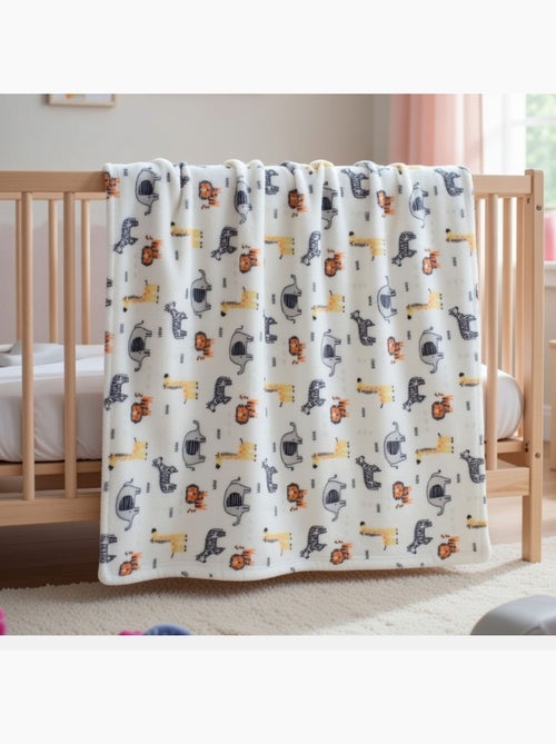 Tom Kids - Plaid neonato con fantasia animali della savana - Kiabi