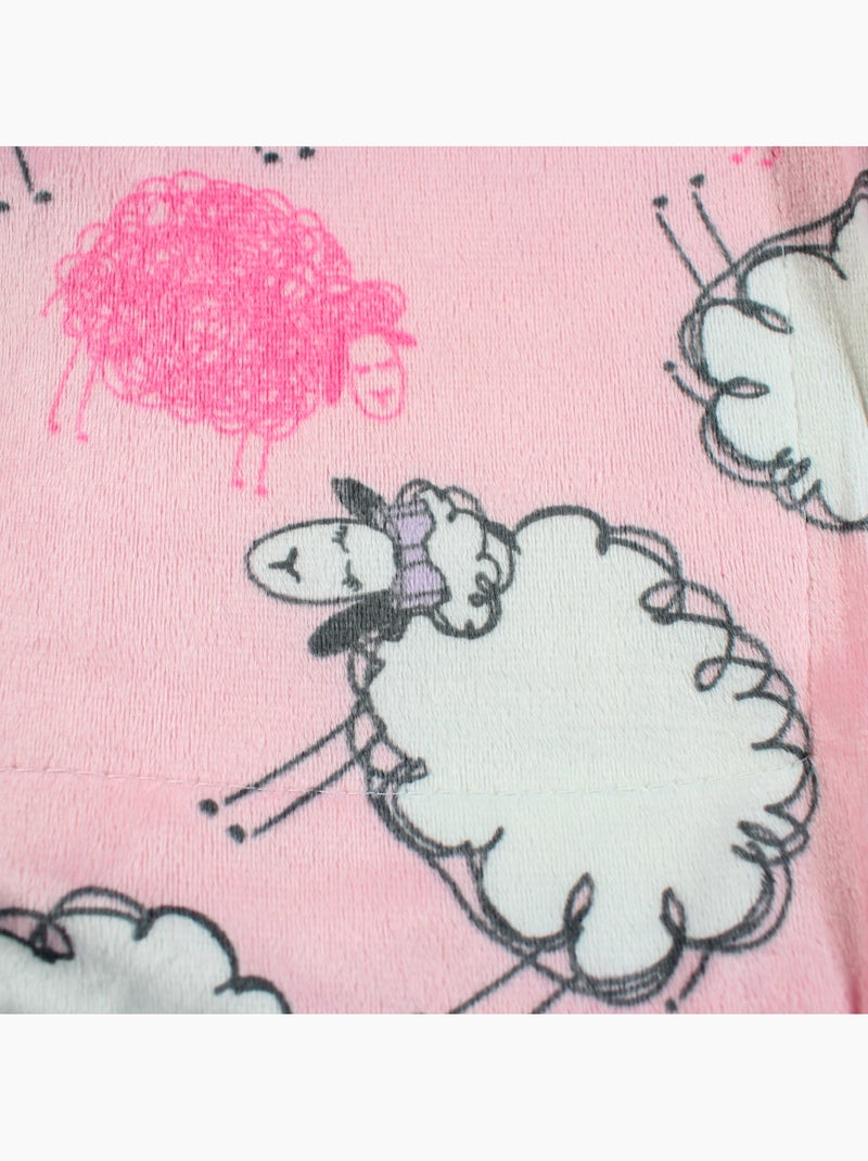 Tom Kids - Plaid neonato con fantasia pecorelle e nuvole Rosa - Kiabi