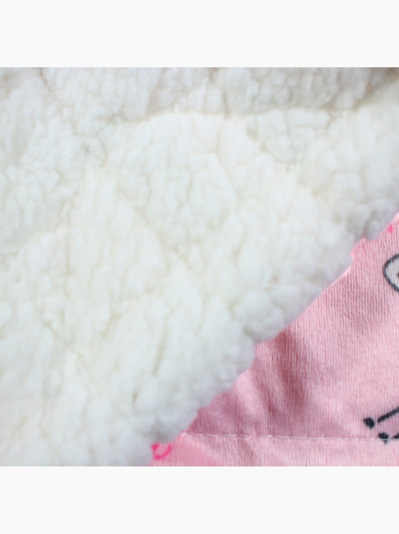 Tom Kids - Plaid neonato con fantasia pecorelle e nuvole Rosa - Kiabi