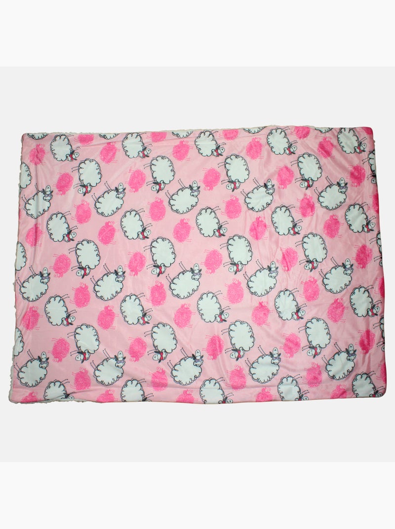 Tom Kids - Plaid neonato con fantasia pecorelle e nuvole Rosa - Kiabi