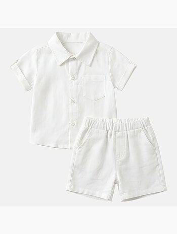 Tom kids - set da cerimonia composto da camicia e pantaloncini