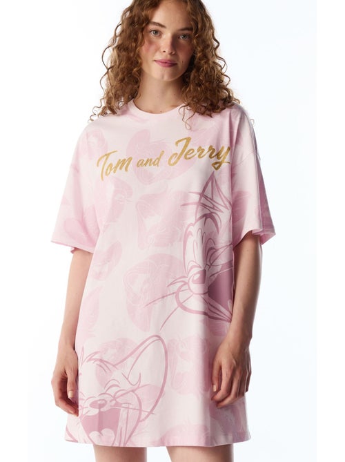 Tom&jerry camicia da notte con stampa gatti e maniche corte penti - Kiabi Tom&jerry camicia da notte con stampa gatti e maniche corte penti - Kiabi