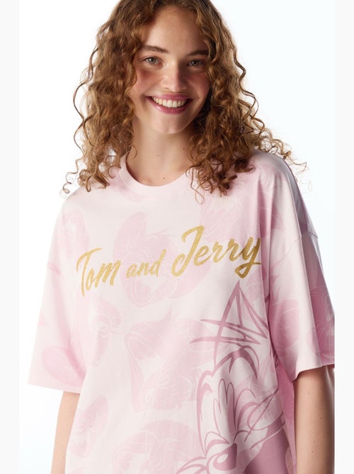Tom&jerry camicia da notte con stampa gatti e maniche corte penti - Kiabi Tom&jerry camicia da notte con stampa gatti e maniche corte penti - Kiabi