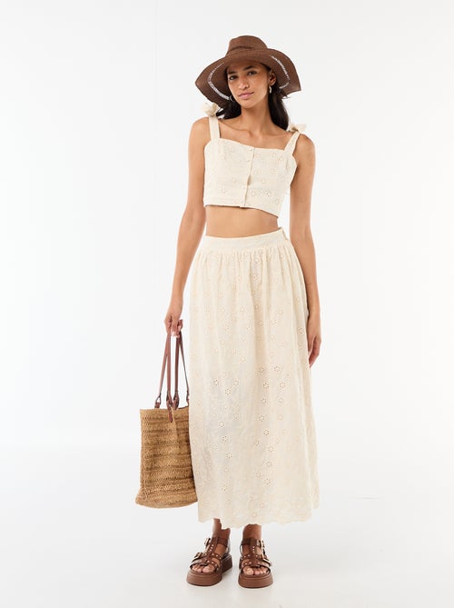 Top a bretelle con nodo in cotone - Kiabi