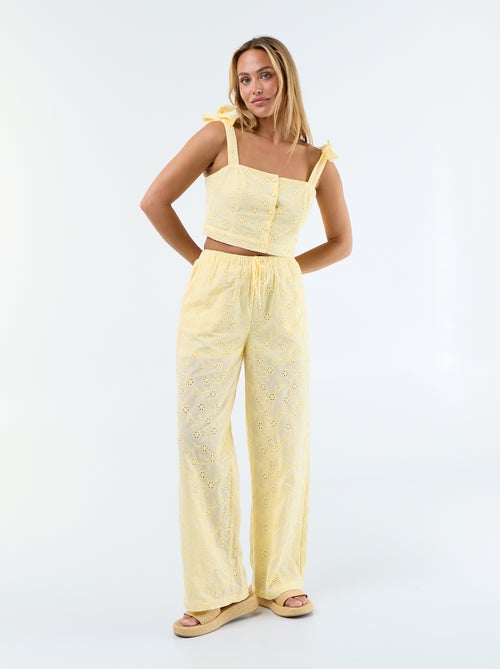 Top a bretelle con nodo in cotone - Kiabi