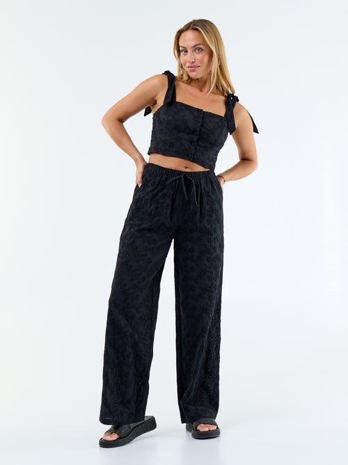 Top a bretelle con nodo in cotone - Kiabi