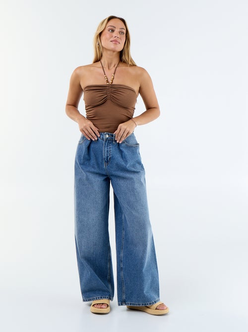 Top a bustier con scollo all'americana - Kiabi