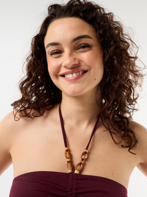 Top a bustier con scollo all'americana - Kiabi