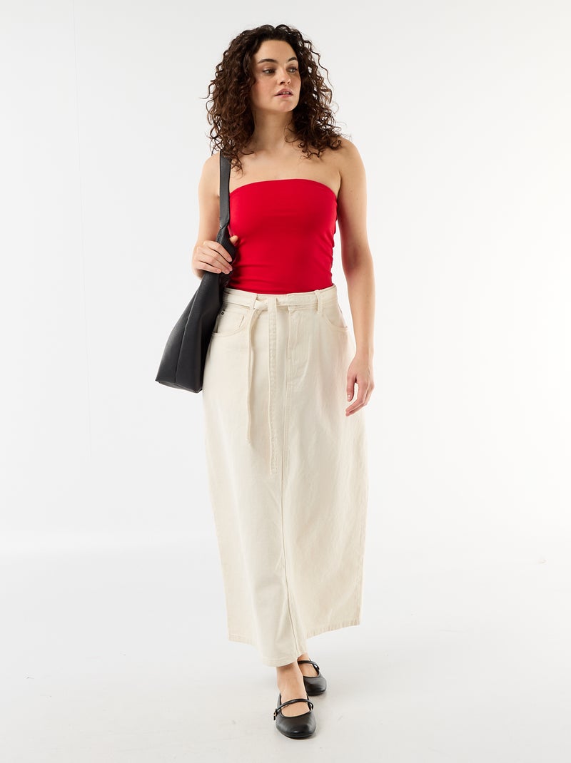 Top a bustier Rosso - Kiabi