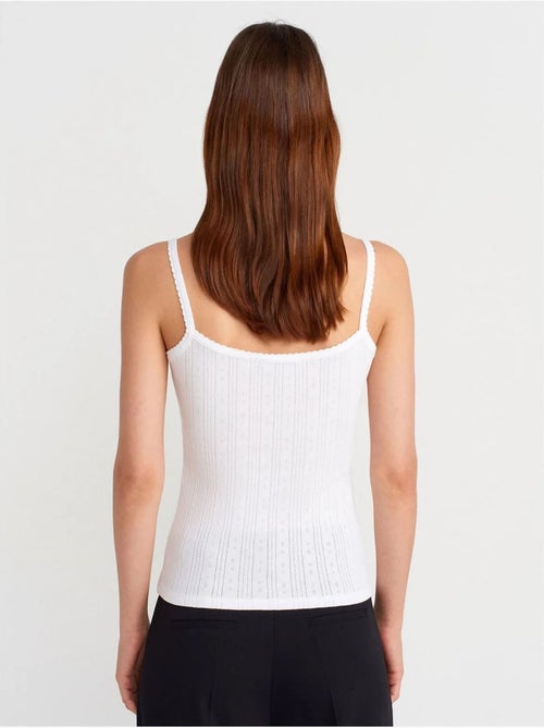 Top a canotta in cotone a coste slim fit dilvin - Kiabi Top a canotta in cotone a coste slim fit dilvin - Kiabi