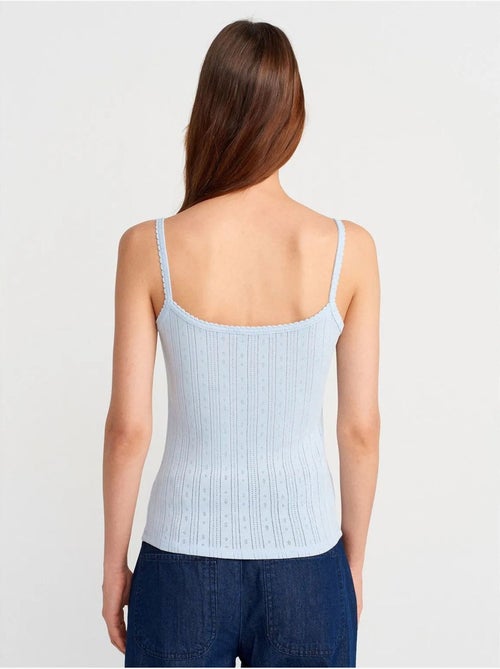 Top a canotta in cotone a coste slim fit dilvin - Kiabi Top a canotta in cotone a coste slim fit dilvin - Kiabi