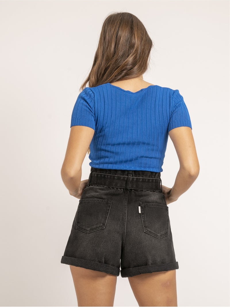 Top a coste FLOYDE Blu reale - Kiabi