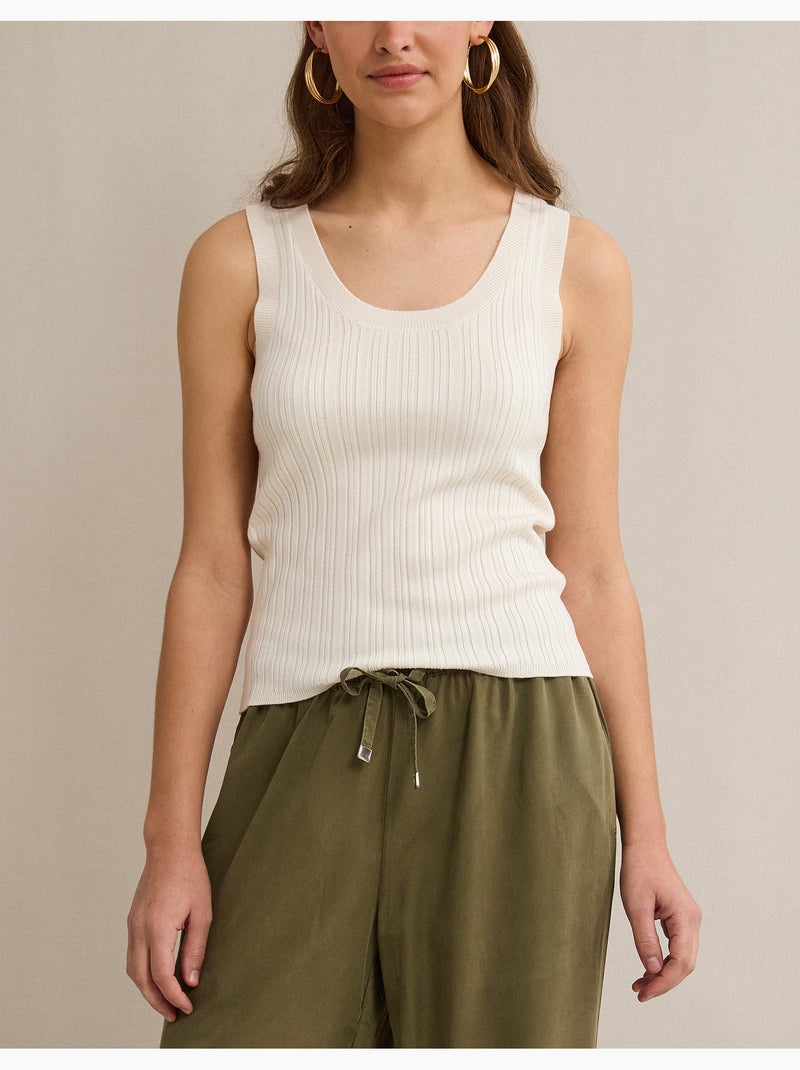 Top a coste, MO Fashion Ecru - Kiabi